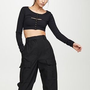 For Love and Lemons Avril Snap Layered Top